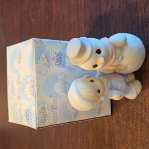 Precious Moments Sugar Town 529524 Katy Lynne Girl With Snowman- Vintage 1992